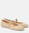 Gianvito Rossi Elegant Leather Ballerinas For Women In Beige