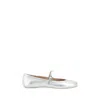 Gianvito Rossi Carla Metallic Leather Mary Jane Flats