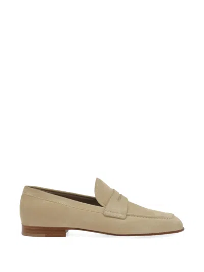 Gianvito Rossi Carlo Suede Loafers In Green