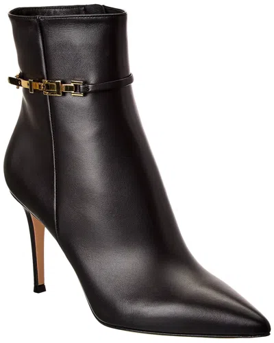 Gianvito Rossi Carrey 85 Leather Bootie In Black