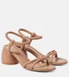 Gianvito Rossi Cassis 60 Leather Sandals In Praline