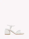 Gianvito Rossi Cassis 70mm Leather Sandals In White Leather
