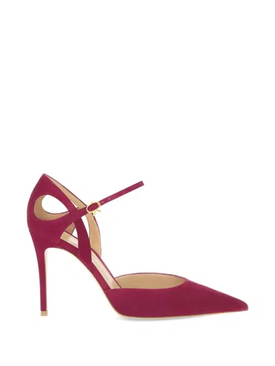 Gianvito Rossi Charlotte Suede Pumps In Transparent
