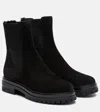 Gianvito Rossi Chelsea Suede Ankle Boots In Black
