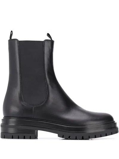 Gianvito Rossi Chester Black Calf Leather Boots