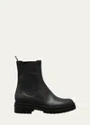 Gianvito Rossi Chester Leather Chelsea Boots In Black