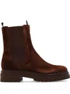 Gianvito Rossi Chester Elasticated-panels Boots In Brown