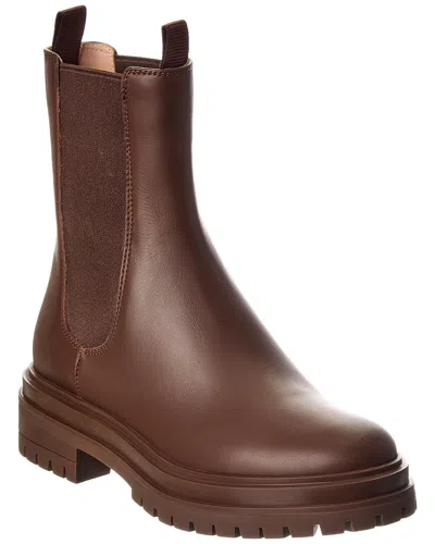 Gianvito Rossi Chester Leather Boot In Brown