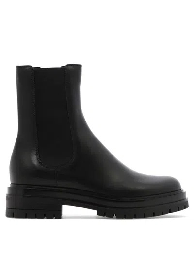Gianvito Rossi Chester Leather Boots In Black