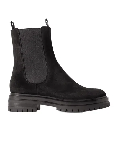 Gianvito Rossi Chester Suede Chelsea Boots In Black
