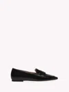 Gianvito Rossi Christina 05 Glossed-leather Loafers In Black