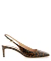 Gianvito Rossi Christina Sling 55mm Animal-print Pumps