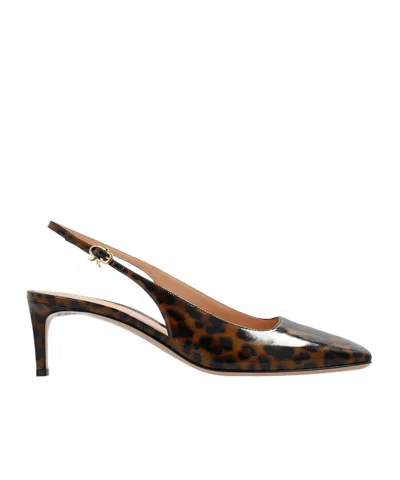 Gianvito Rossi Christina Sling 55mm Animal-print Pumps In Multicolor