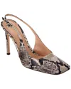 Gianvito Rossi Borneo 100 Snake-effect Leather Slingback Pumps In Grey
