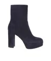 Gianvito Rossi Stylish Block Heel Ankle Boot Design In Blue