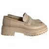 Gianvito Rossi Chunky Loafers In Nude Leather In Brown