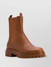 Gianvito Rossi Chunky Sole Chelsea Boots With Elastic Panels In Brown