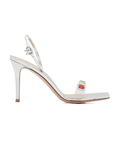 GIANVITO ROSSI GIANVITO ROSSI RIBBON SQUARE TOE EMBELLISHED SANDALS