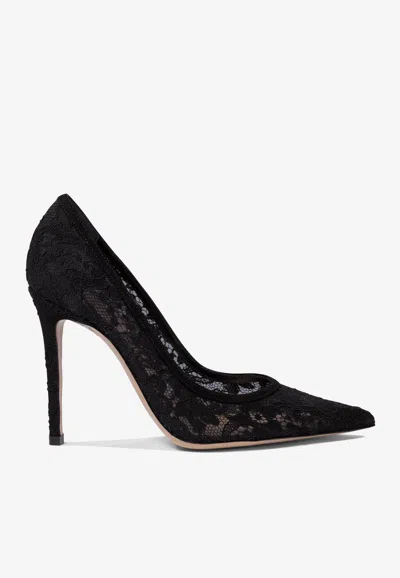 Gianvito Rossi Claudia 105 Lace Pumps In Black