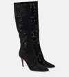 Gianvito Rossi Daze Sequin-embellished Stretch-tulle Sock Boots In Schwarz