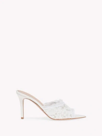 Gianvito Rossi Claudia Mule In White Fabric