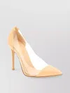 GIANVITO ROSSI CLEAR PANEL POINTED TOE STILETTO HEEL PUMPS