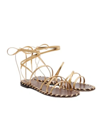 Gianvito Rossi Comfortable Casual Sandals In Gold