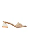 Gianvito Rossi Cosmic 55 Mule Sandals In Nude