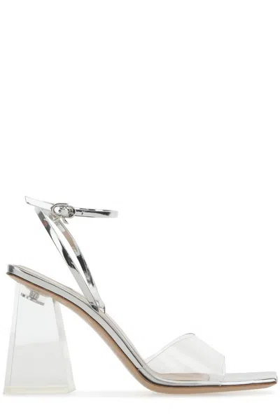Gianvito Rossi Cosmic 85mm Transparent Sandals In Silver