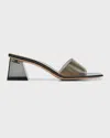 Gianvito Rossi Cosmic 55 Mule Sandals In Fume Black