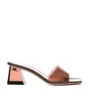 Gianvito Rossi Cosmic Patent Leather Heel Mules In Multicolor