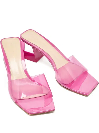 Pre-owned Gianvito Rossi Cosmic Transparent Heeled Sandals In Pink