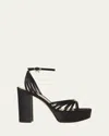 Gianvito Rossi Crepe Ankle-strap Platform Sandals In Multi
