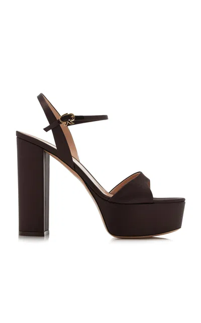 Gianvito Rossi Crepe Satin Platform Sandals