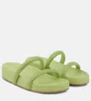 Gianvito Rossi Croisette Embellished Leather Sandals In Green