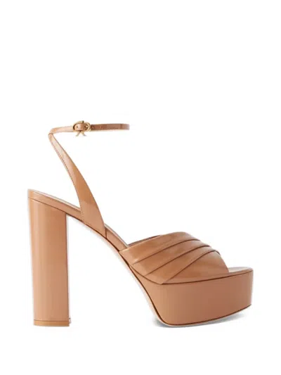 Gianvito Rossi Crossover-strap Platform Sandals In Pink