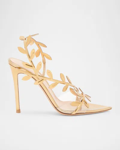 Gianvito Rossi Crystal Branch Slingback Cocktail Sandals In Multi