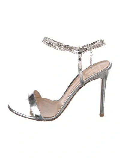 Pre-owned Gianvito Rossi Crystal Crystal Embellishments Sandals
