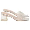 Gianvito Rossi Crystal-embellished Transparent Heels In Silver Leather In Silver