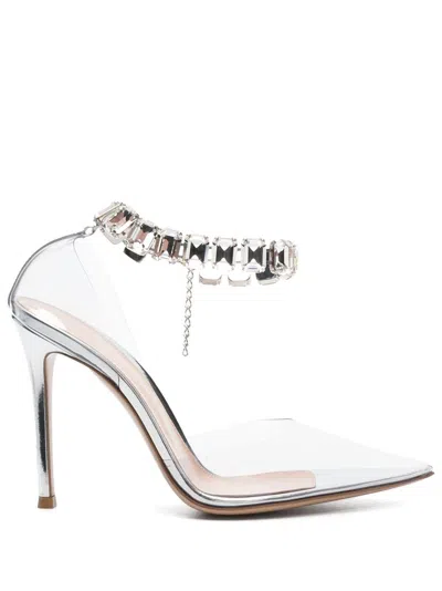 Gianvito Rossi Crystal-embellished Transparent Pumps In Neutrals