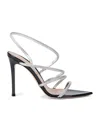 Gianvito Rossi Crystal Ettie 105 Heeled Sandals In Silver