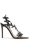 Gianvito Rossi Flavia Crystal-embellished Leather And Pvc Sandals In Black
