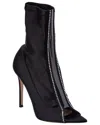 Gianvito Rossi Black Crystal-embellished Open-toe Stiletto Boots In Black