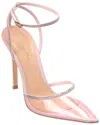 Gianvito Rossi Crystal Sabin 105 Pointed Plexi Pumps In Pink