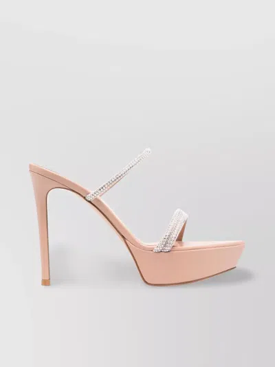 Gianvito Rossi Crystal Strappy Platform Sandals In Pink