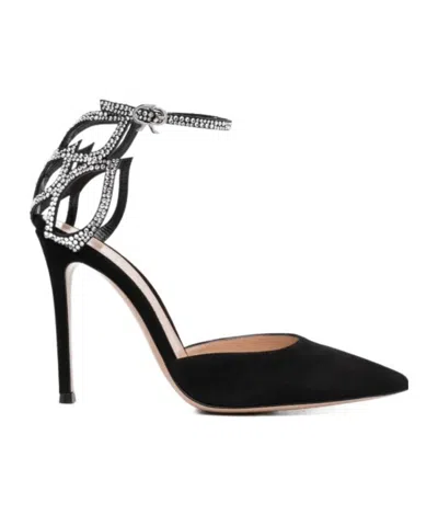 Gianvito Rossi Crystal-embellished 115mm Heeled Pumps In Black
