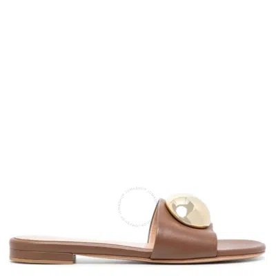 GIANVITO ROSSI GIANVITO ROSSI CUOIO EMBELLISHED LEATHER SLIDES