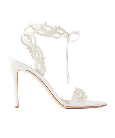 Gianvito Rossi Cut-out High-heeled Sandals In White