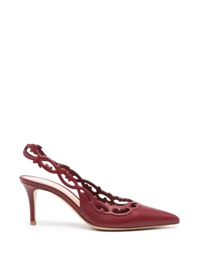 Gianvito Rossi Sunny Pumps Mit Cut-out In Burgundy