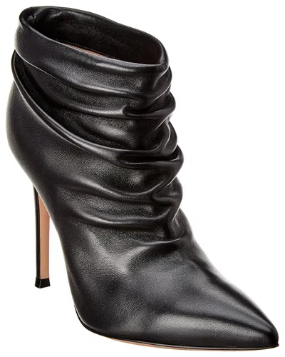 Gianvito Rossi Cyril 105 Leather Bootie In Black